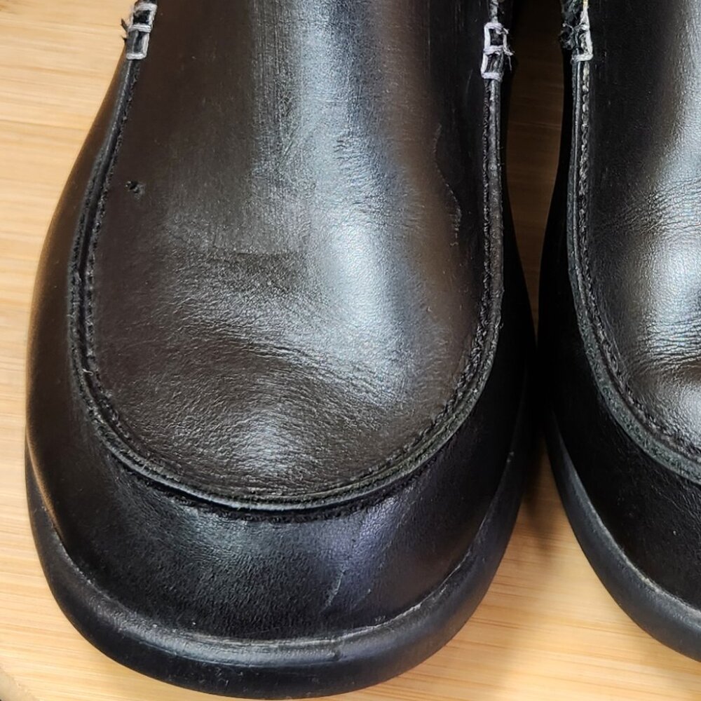 Crocs Mens Tummler Leather Slip Resistant Work Shoes Loafers - Picture 10 of 10